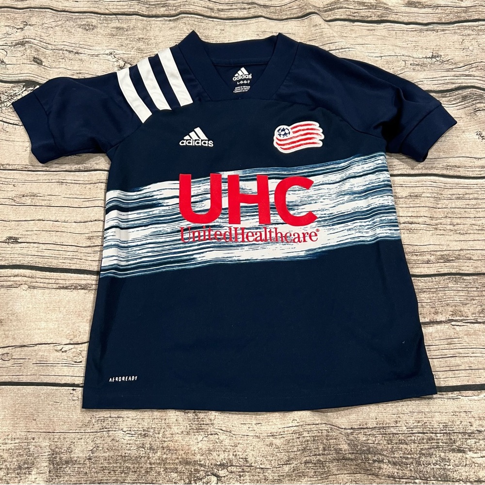 Boys’ New England Revolution Soccer Jersey Size Medium